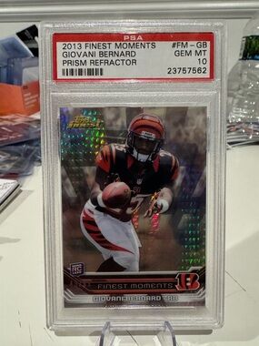 🔥 2013 Giovani Bernard Topps Finest Prism Refractor Rookie Card /99 PSA 10